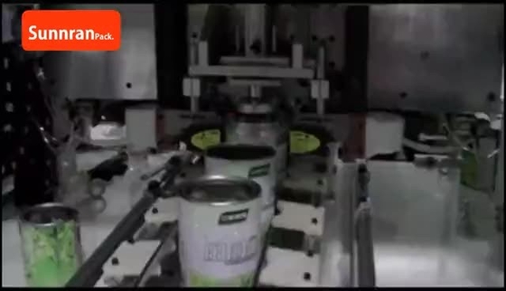 دستگاه ساخت قوطی قلع گرد کوچک 35 CPM اتوماتیک برای قوطی رنگ 1 لیتری